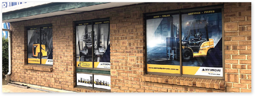Window graphics with UV resistant inks from Color On Demand, Adelaide