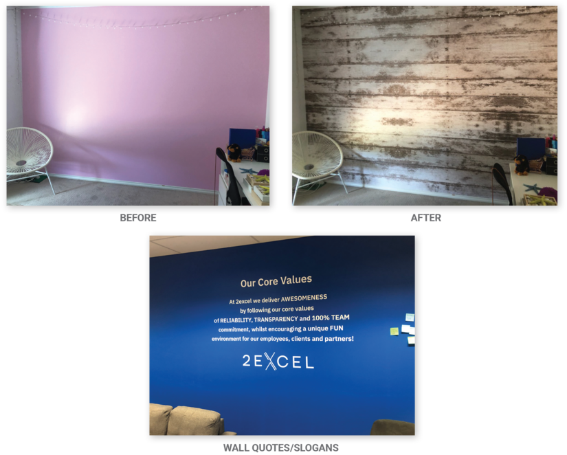 Feature wallpaper installation 