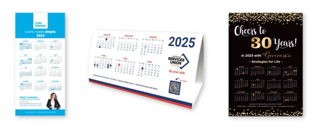 Desk calendars put your message on the clients desk