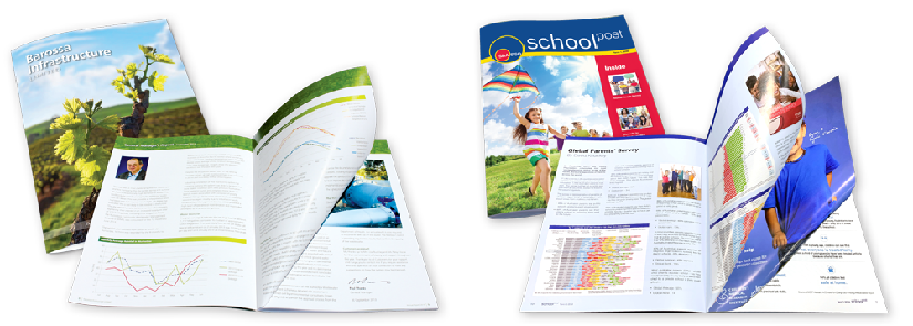 Well designed colourful publications