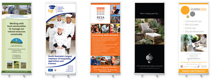 Roll up display stands from Color On Demand, Adelaide