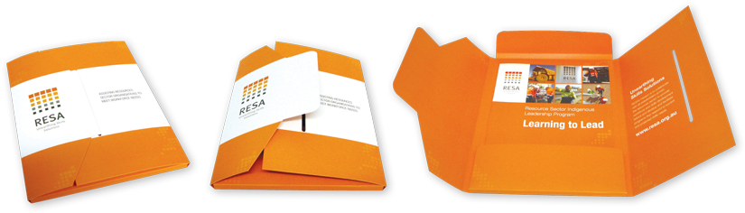 Die Cut options for your presentation folders