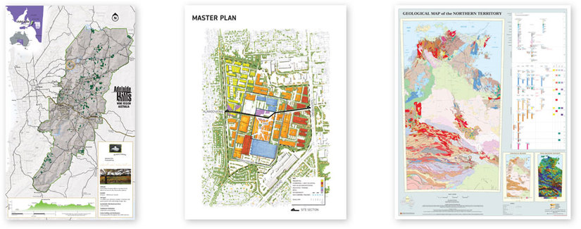 Full colour maps, plans and engineering printing from Color On Demand, Adelaide